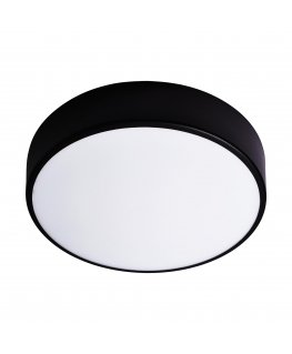 Orno OVO LED ceiling lamp, 43W, 4000K, 4750lm, black steel, frosted glass cover, IP20, ? 400
