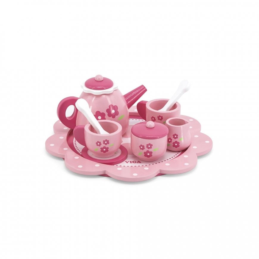 Children's wooden tableware set with tray Viga – 2