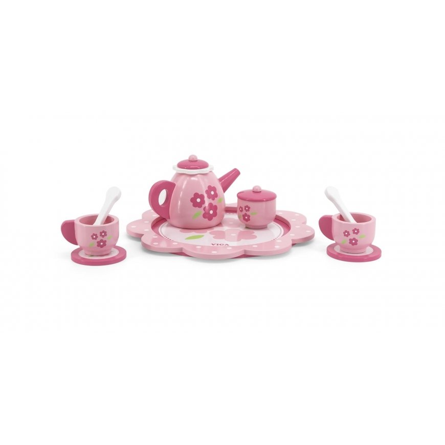 Children's wooden tableware set with tray Viga – 5