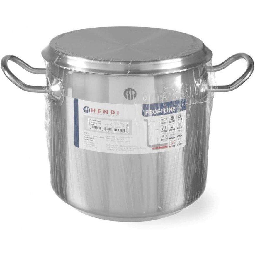 Hendi tall pot with lid 10 l. 240 x 220mm Profi Line – 3
