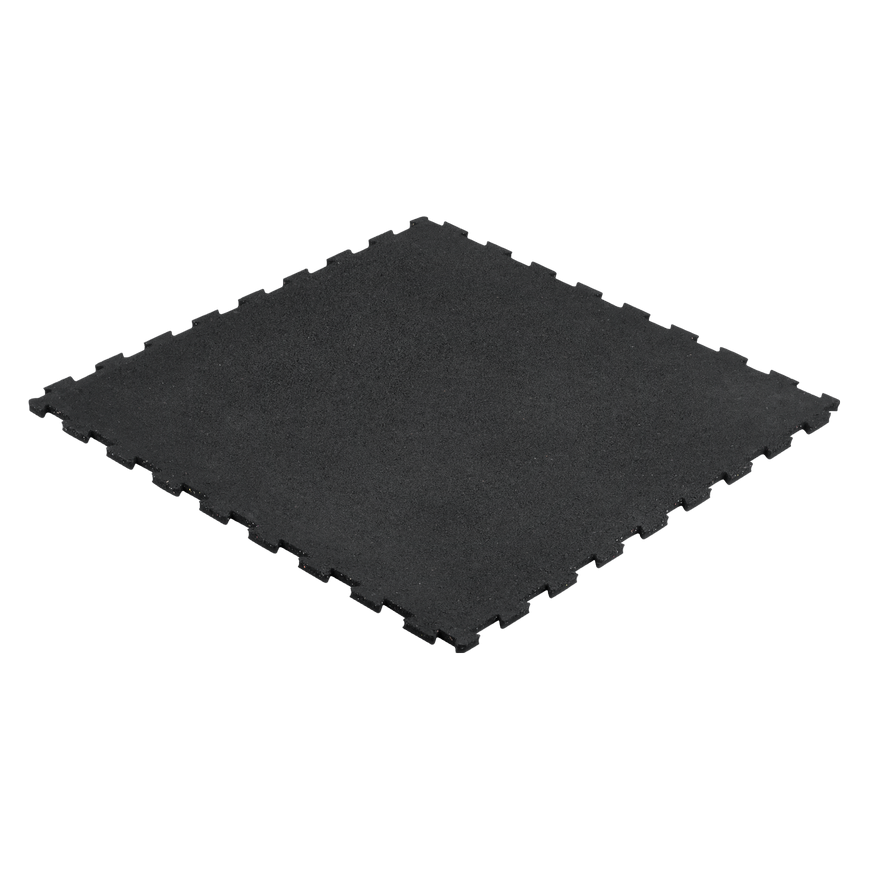 Rubber floor for the gym, mat for equipment, 1 m puzzle, 15 mm thick, black, REBEL ACTIVE – 5