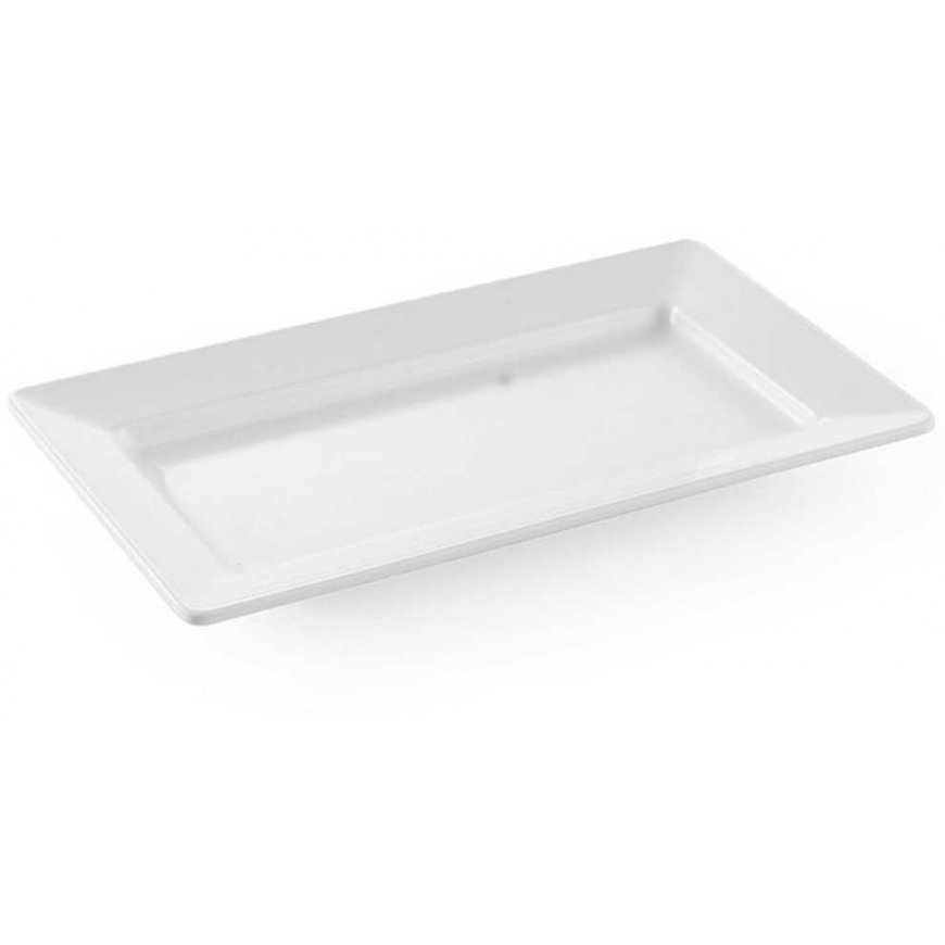 Półmisek with melamine rectangular 36x20.5cm height 3.8cm white - Hendi 561508