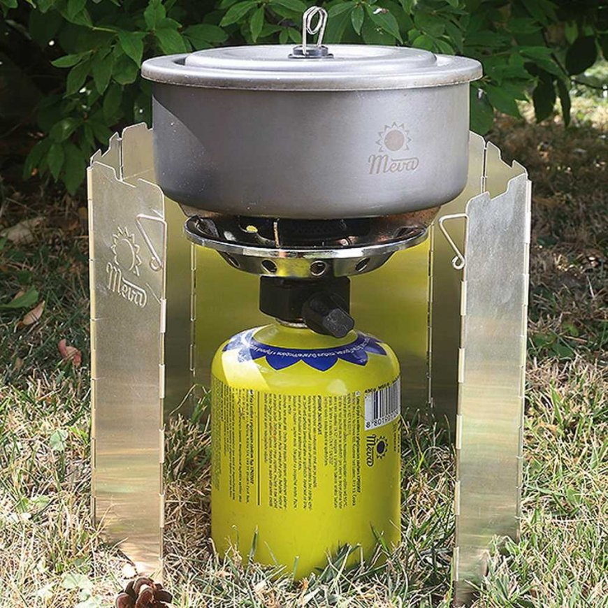 MEVA Wind protection for camp stove burner - silver – 4