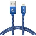 Swissten Textile Fast Charge 3A Lightning Data and Charging Cable 2m