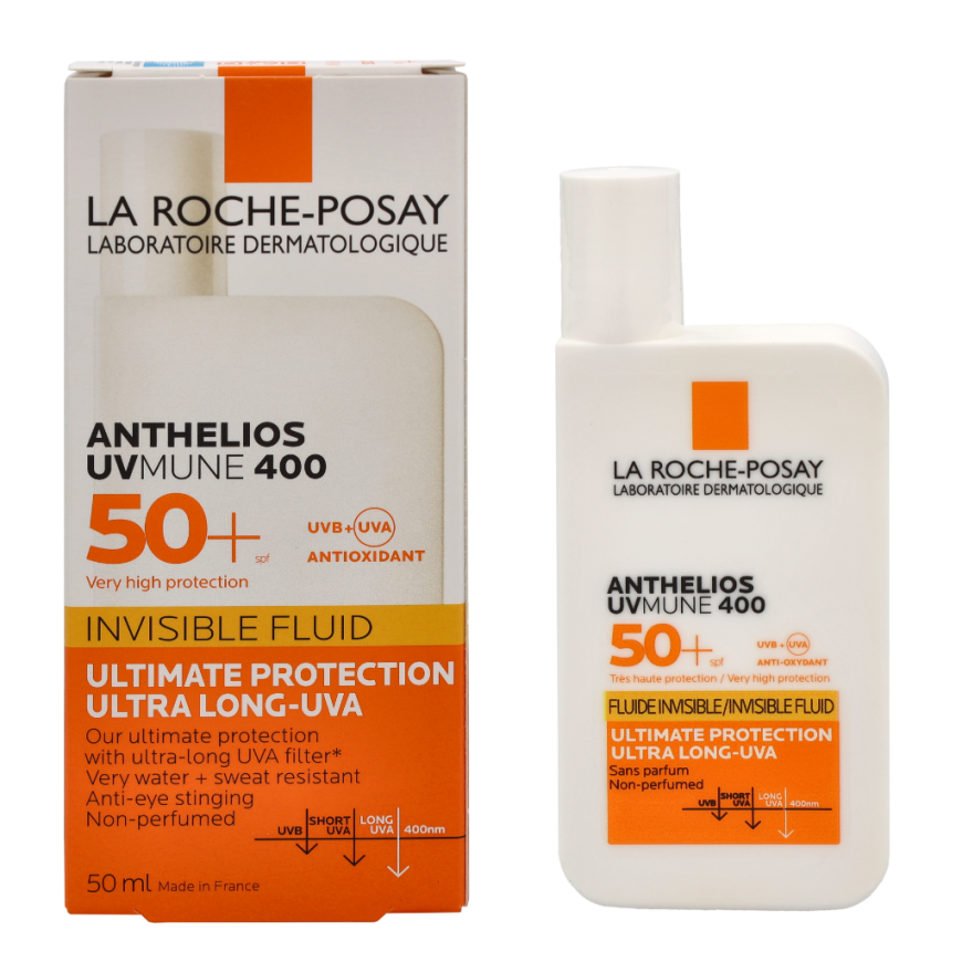 La Roche-Posay Anthelios UVMUNE 400 Invisible Fluid SPF 50+ sunscreen for sensitive skin, 50 ml
