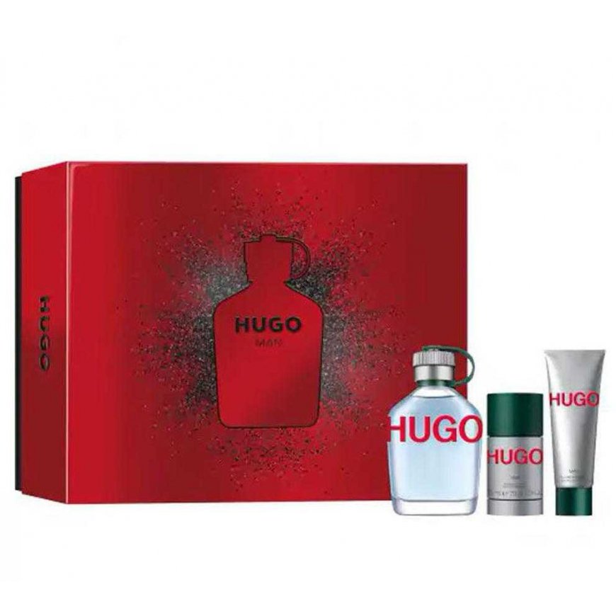 Hugo Boss HUGO Man set for men (EDT, 125 ml + deodorant, 75 ml + shower gel, 50 ml)