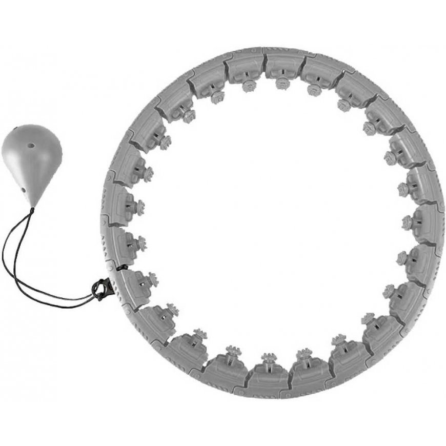 HULA HOP WITH MASSAGER AND WEIGHT GRAY ENERO FIT