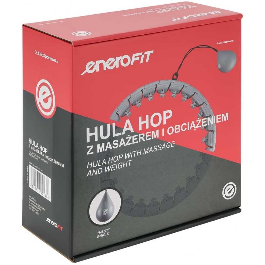 HULA HOP WITH MASSAGER AND WEIGHT GRAY ENERO FIT – 3