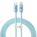Baseus cable Crystal Shine USB-C - Lightning 2,0 m 20W sky blue Baseus cable Crystal Shine USB-C - Lightning 2,0 m 20W sky blue