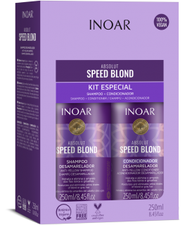 INOAR Absolut Speed Blond Duo Kit - priemonių rinkinys šviesiems plaukams 2x250 ml