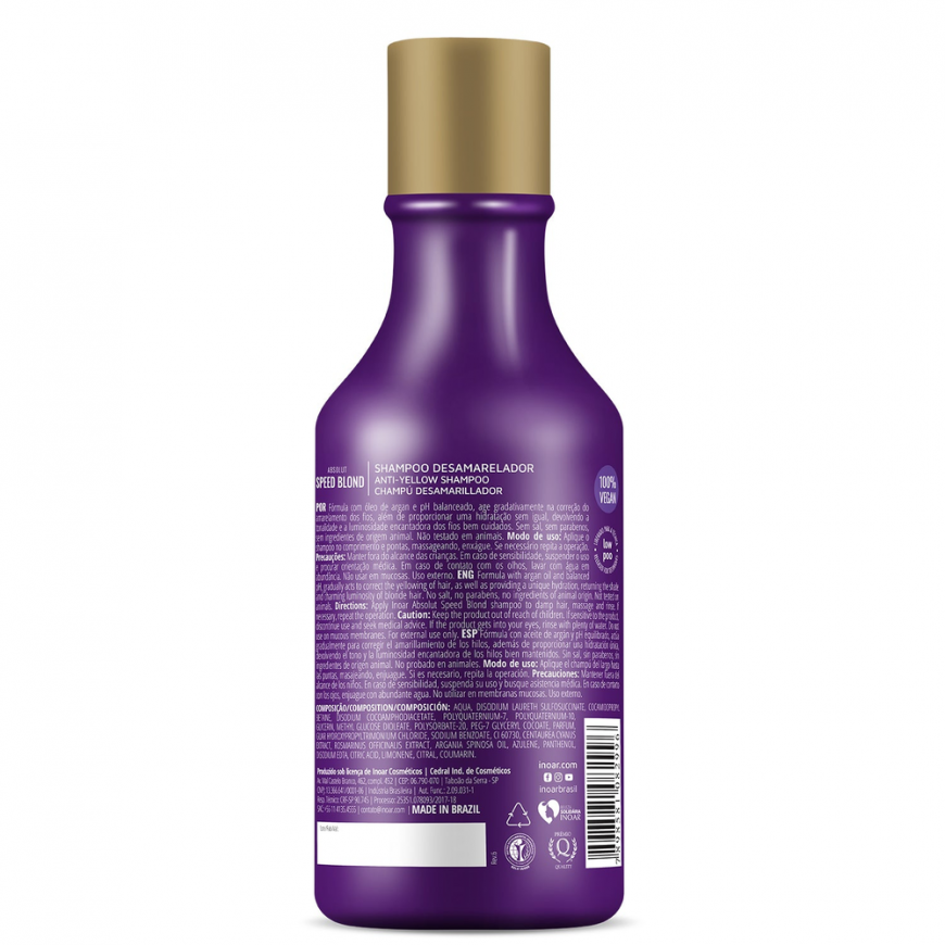 INOAR Absolut Speed Blond Duo Kit - priemonių rinkinys šviesiems plaukams 2x250 ml – 3