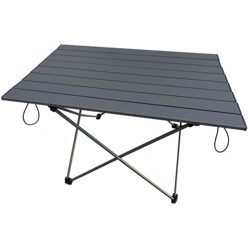 STOLIK Turistinis sulankstomas 68x47x40CM PILKA ENERO CAMP