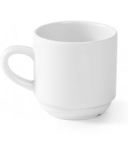 OPTIMA hotel coffee and tea cup, white porcelain, 230 ml, set of 12 pcs. - Hendi 770962