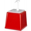 Ketchup sauce dispenser with pump 2.5l red - Hendi 203521 Ketchup sauce dispenser with pump 2.5l red - Hendi 203521