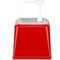 Ketchup sauce dispenser with pump 2.5l red - Hendi 203521 Ketchup sauce dispenser with pump 2.5l red - Hendi 203521