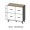 Cama LOTTA KOM110 4D WOT+B olohuoneen senkki 4 ovi(a)