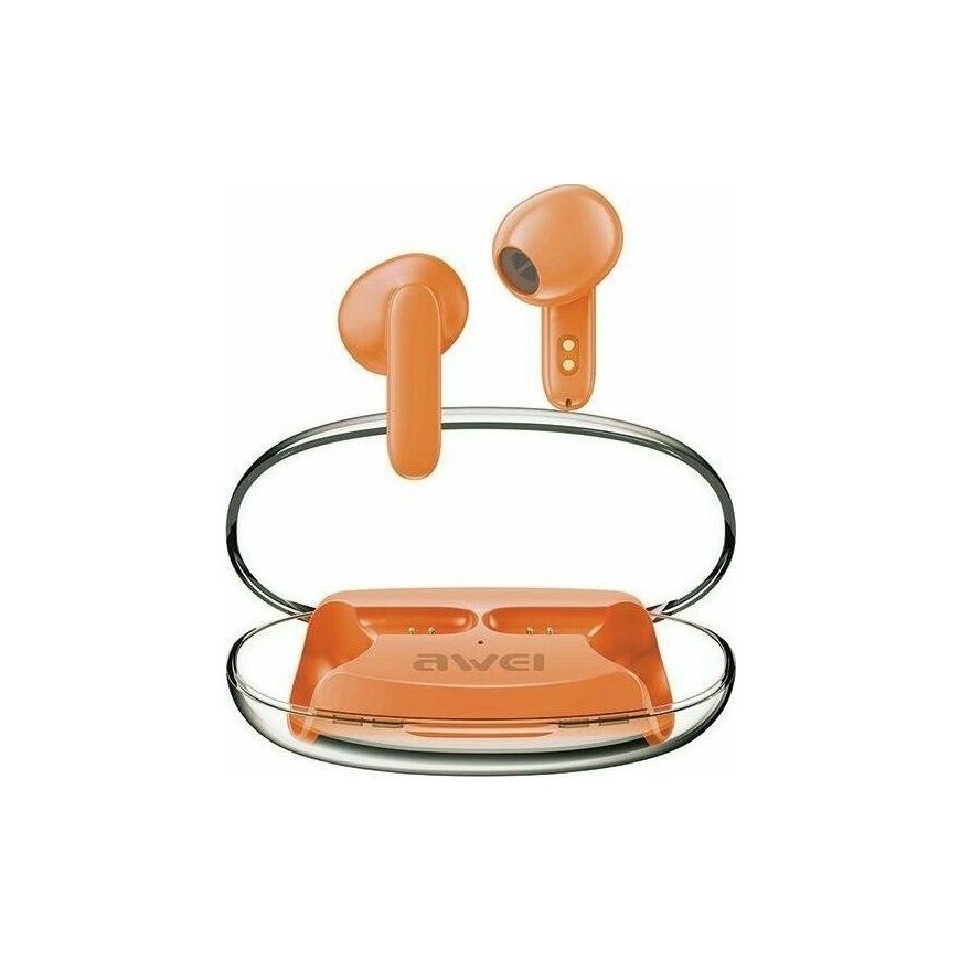 Bluetooth Headphones 5.3 T85 ENC TWS orange – 2