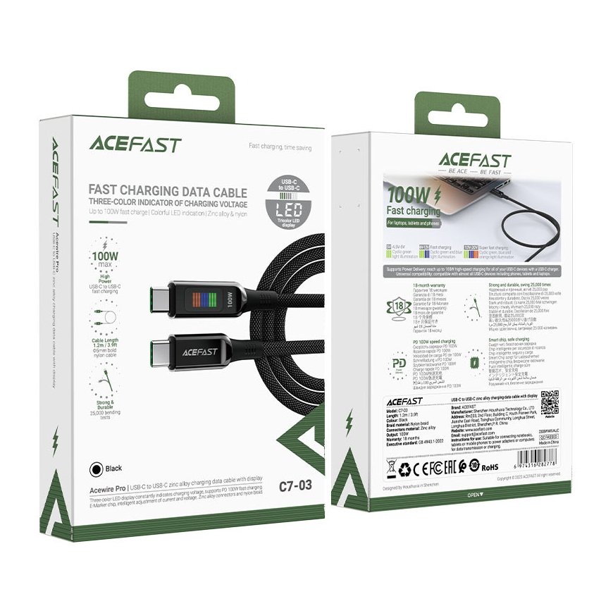 Acefast C7-03 USB-C USB-C 100W 1