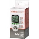 Orno Single rate wattmeter, energy calculator with LCD display, single rate, built-in battery Orno Single rate wattmeter, energy calculator with LCD display, single rate, built-in battery