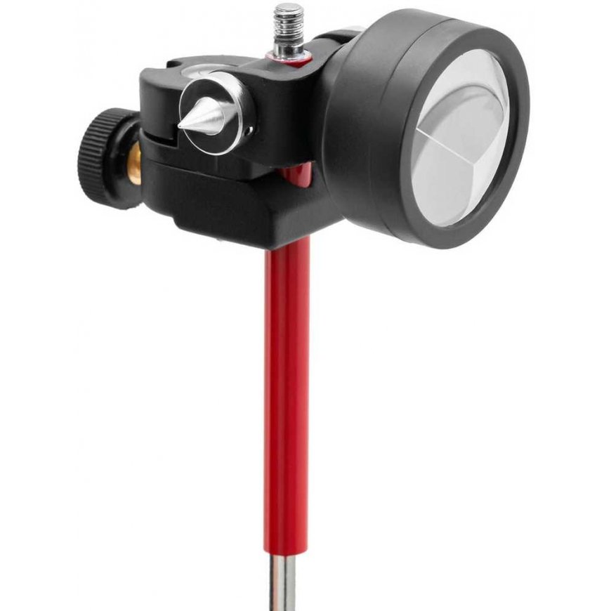 Steinberg Systems Mini prizminis geodezinis tolimačio veidrodis su stulpelio sidabro danga Skm. 3,5 cm 1,26 m – 3