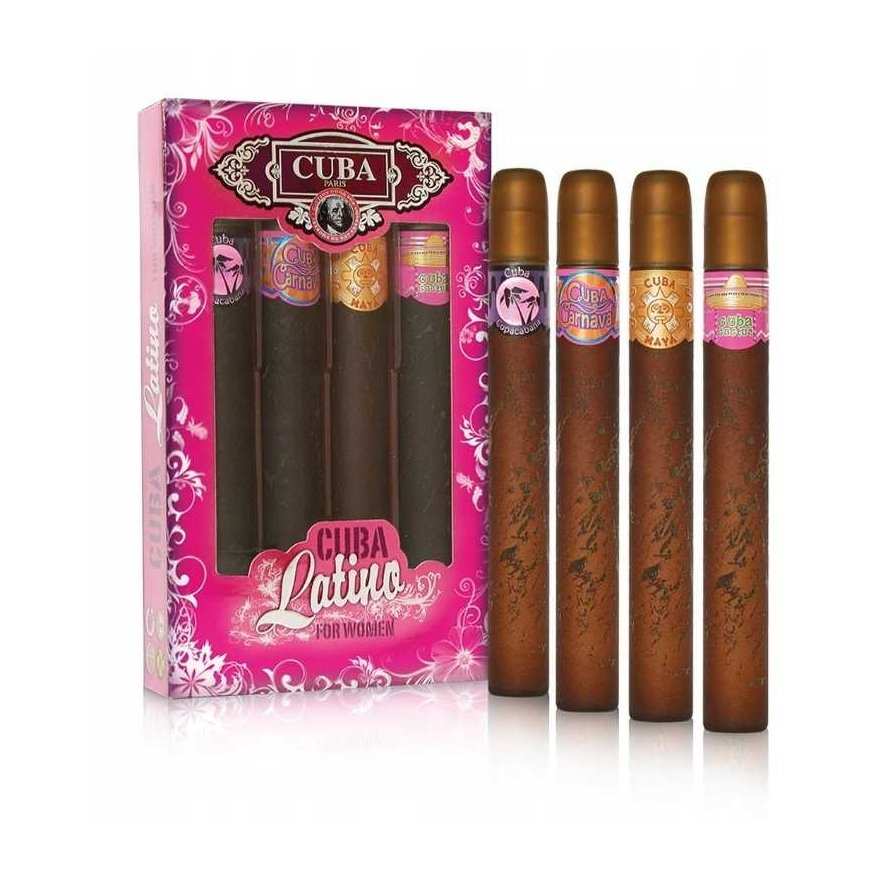 Cuba Latino set Copacabana Eau de Parfum Spray 35ml + Carnaval Eau de Parfum Spray 35ml + Maya Eau de Parfum Spray 35ml + Cactus