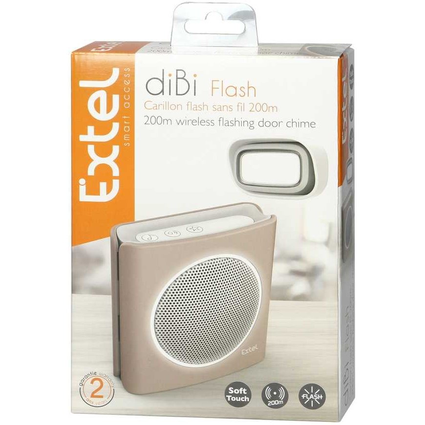 Orno EXTEL diBi Flash Soft wireless doorbell, battery, brown – 2
