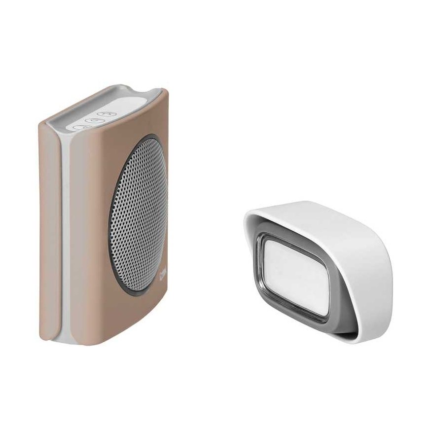 Orno EXTEL diBi Flash Soft wireless doorbell, battery, brown – 3