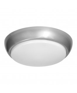 Orno KOKO lamp 2xE27 with PIR motion sensor, 2x40W, silver-polypropylene, matte cover-polycarbonate, IP44, IK10