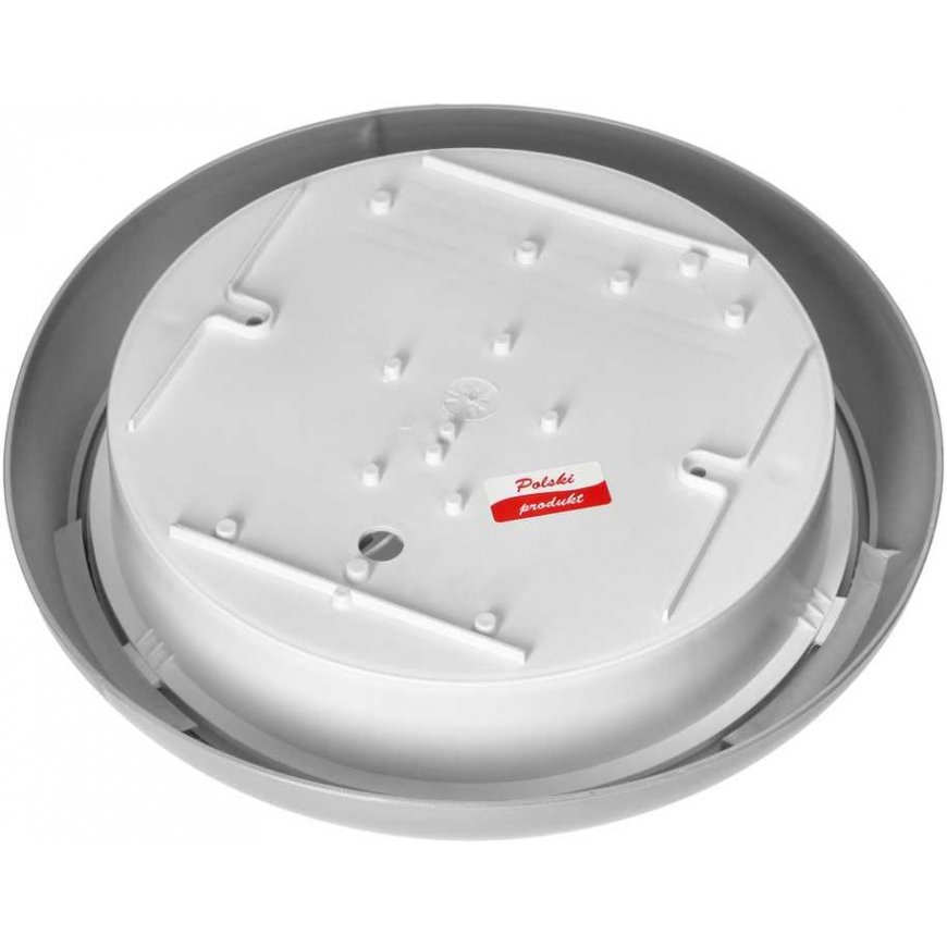 Orno KOKO lamp 2xE27 with PIR motion sensor, 2x40W, silver-polypropylene, matte cover-polycarbonate, IP44, IK10 – 5