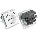 Kabelmeister built-in socket 2-way with quick charger (20W, PD3.0), USB, white