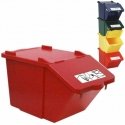MEVA Double-deck waste sorting container - red, 45L MEVA Double-deck waste sorting container - red, 45L