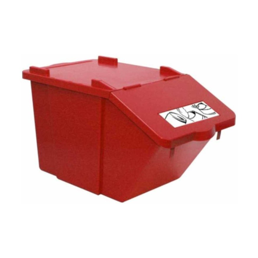 MEVA Double-deck waste sorting container - red, 45L – 3