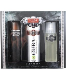 Cuba Black set for men EDT 100ml + 100ml Aftershave + 200ml deodorant