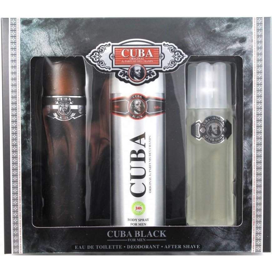 Cuba Black set for men EDT