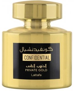 Unisex kvepalai Lattafa EDP Confidential Private Gold 100 ml