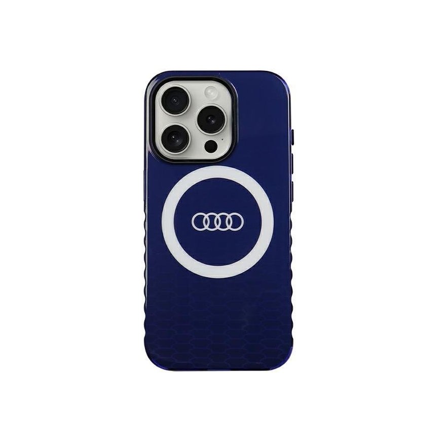 Audi IML Big Logo MagSafe Case iPhone 15 Pro 6.1" niebieski|navy