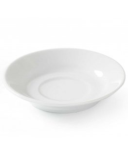 OPTIMA coffee and tea cup saucer, white porcelain, diam. 115mm in a set of 12 pcs. - Hendi 770979