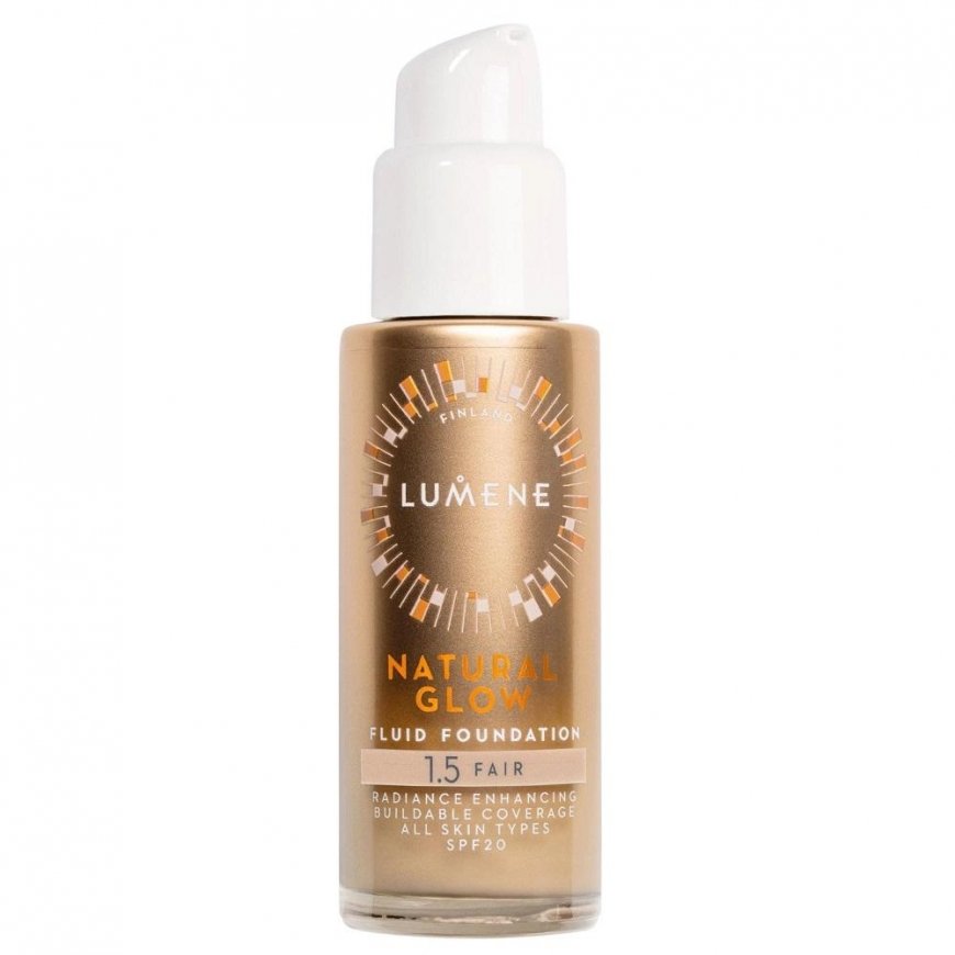 Lumene Natural Glow Fluid Foundation SPF20 brightening and leveling foundation 1.5 Fair 30 ml – 2