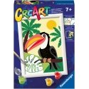 Ravensburger Paint by Numbers Toucan džiunglėse Ravensburger Paint by Numbers Toucan džiunglėse