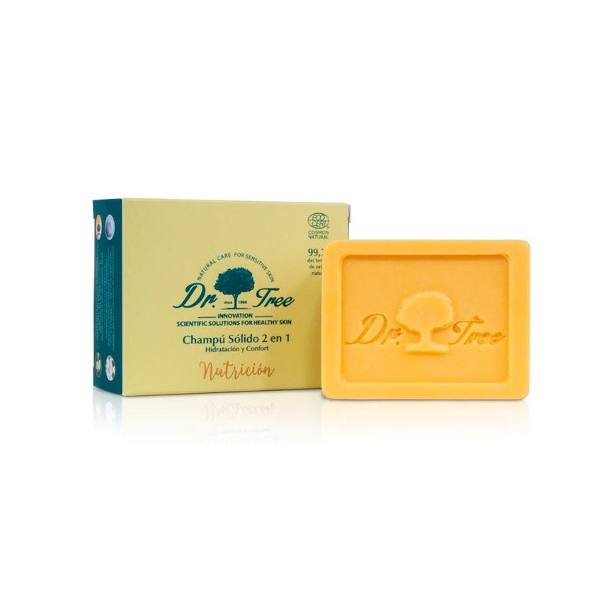 Dr. Tree 2 in 1 maitininantis Solid Šampūnas 75g