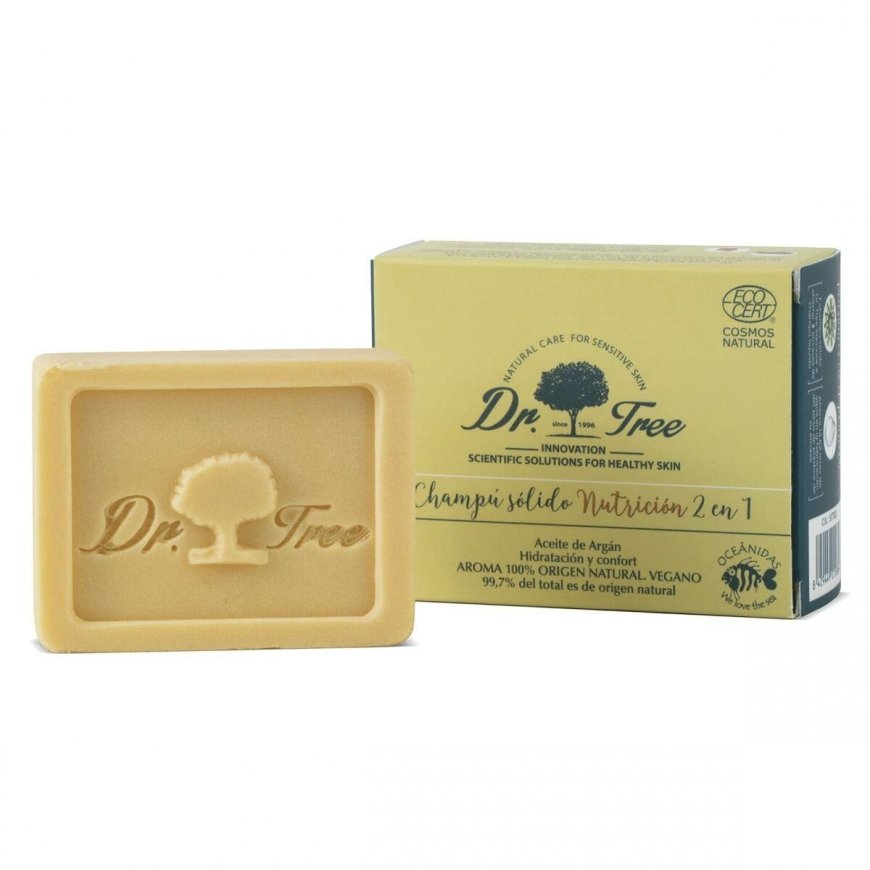 Dr. Tree 2 in 1 maitininantis Solid Šampūnas 75g – 2