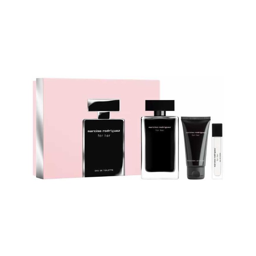 Narciso Rodriguez For Her Eau De Toilette Purškiklis, 100 ml Set 3 Pieces