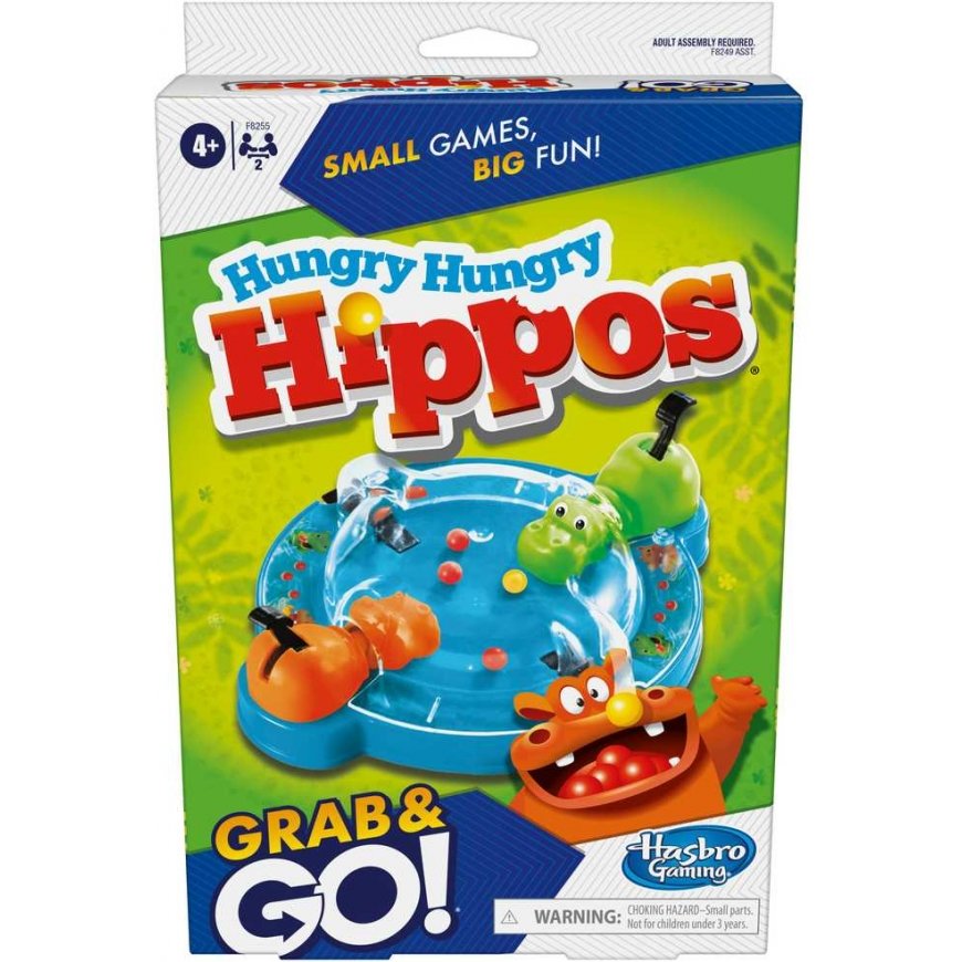 Hasbro Grab&Go Travel Game Hungry Hippos