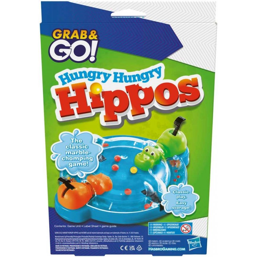 Hasbro „Grab&Go“ kelioninis žaidimas „Alkani begemotai“ – 2