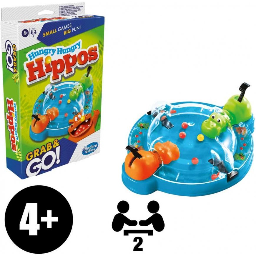 Hasbro „Grab&Go“ kelioninis žaidimas „Alkani begemotai“ – 5