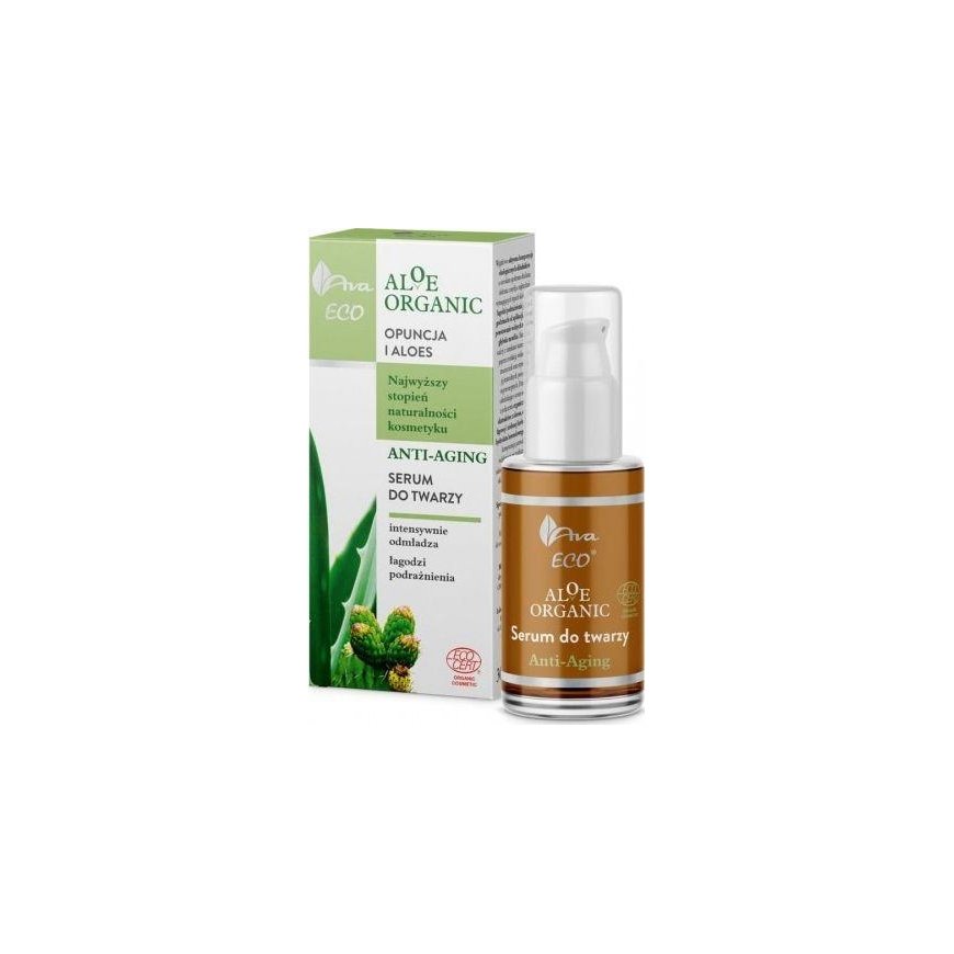 AVA Laboratorium ALOE ORGANIC Senėjimą stabdantis veido serumas 30ml
