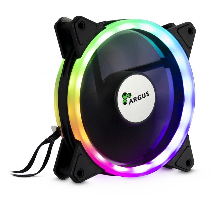 Inter-Tech RS-041 RGB Kompiuterio korpusui Ventiliatorius 12 cm Juoda