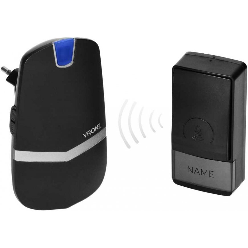 Orno LAXAN AC battery-free wireless doorbell, black – 2