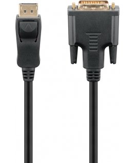 Goobay 51960 video kabeļu aksesuārs 1 m DisplayPort DVI-D Melns