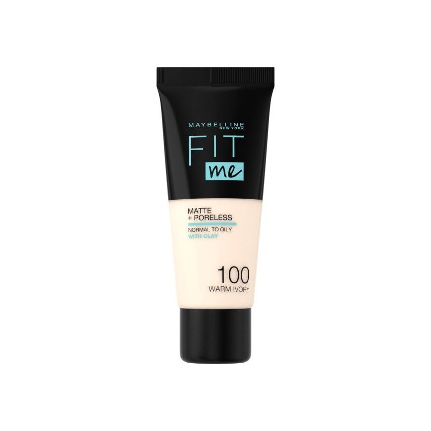 Maybelline Fit Me Matte & Poreless 100 Warm Ivory Tube Liquid 30 ml – 5